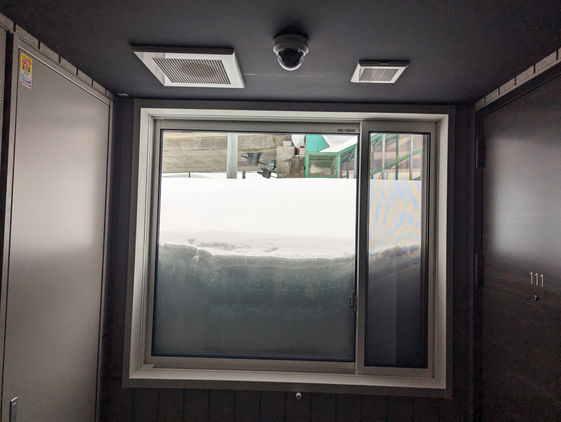 Snow at the window